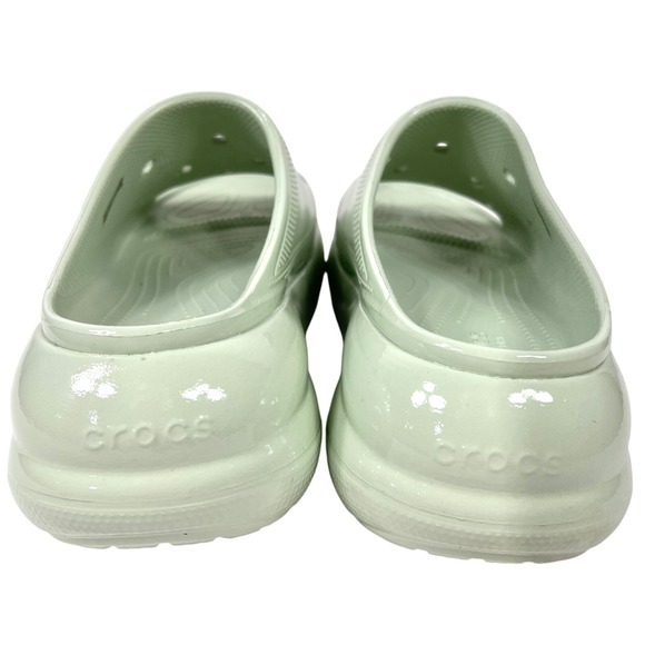 Crocs Crush Platform Slides‎ Sandals High Shine Light Green W11/M9 Chunky Shoes - Picture 10 of 13